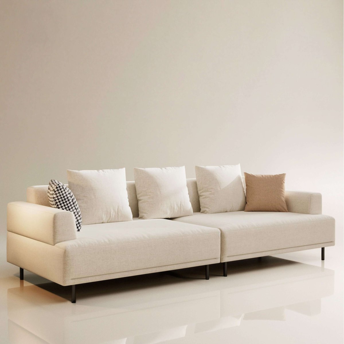 Sofa C19 - FK - M001 Modern Premium Durable Fabrics Solid Larch Frame 109.44" - FamiDear