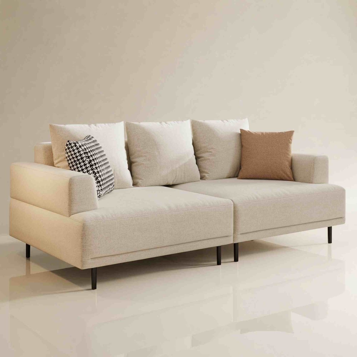 Sofa C19 - FK - M001 Modern Premium Durable Fabrics Solid Larch Frame 109.44" - FamiDear