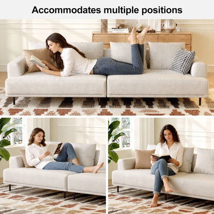 Sofa C19 - FK - M001 Modern Premium Durable Fabrics Solid Larch Frame 109.44" - FamiDear