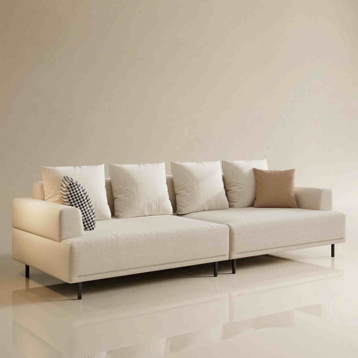 Sofa C19 - FK - M001 Modern Premium Durable Fabrics Solid Larch Frame 109.44" - FamiDear