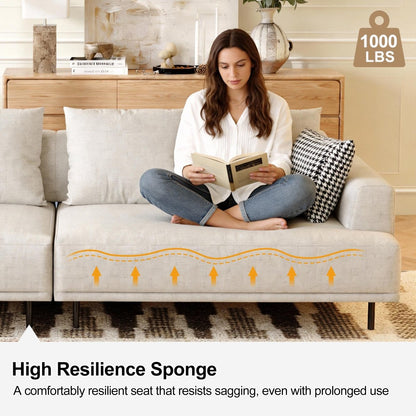 Sofa C19 - FK - M001 Modern Premium Durable Fabrics Solid Larch Frame 109.44" - FamiDear