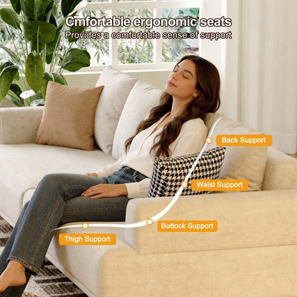 Sofa C19 - FK - M001 Modern Premium Durable Fabrics Solid Larch Frame 109.44" - FamiDear