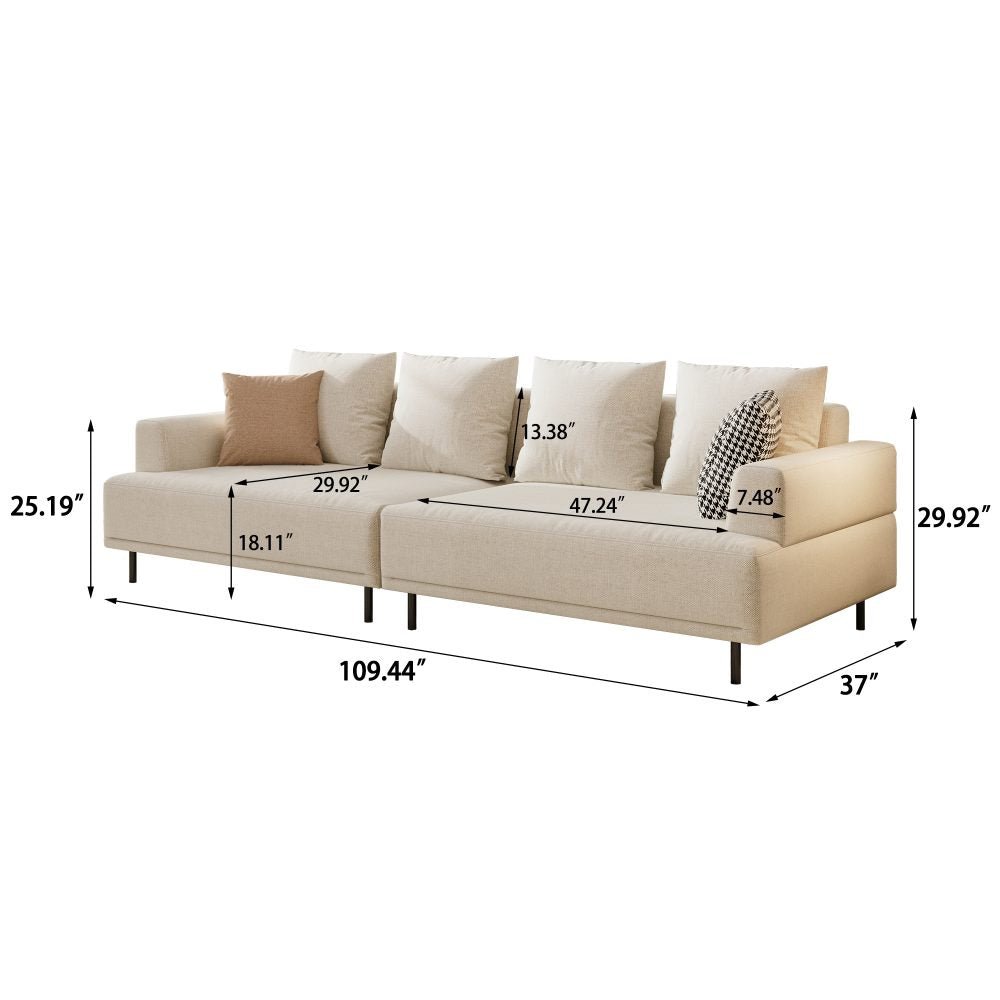Sofa C19 - FK - M001 Modern Premium Durable Fabrics Solid Larch Frame 109.44" - FamiDear