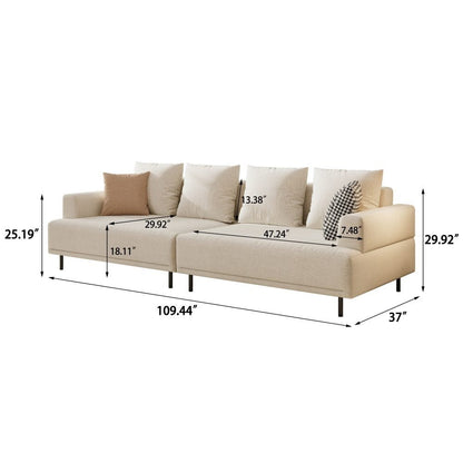 Sofa C19 - FK - M001 Modern Premium Durable Fabrics Solid Larch Frame 109.44" - FamiDear