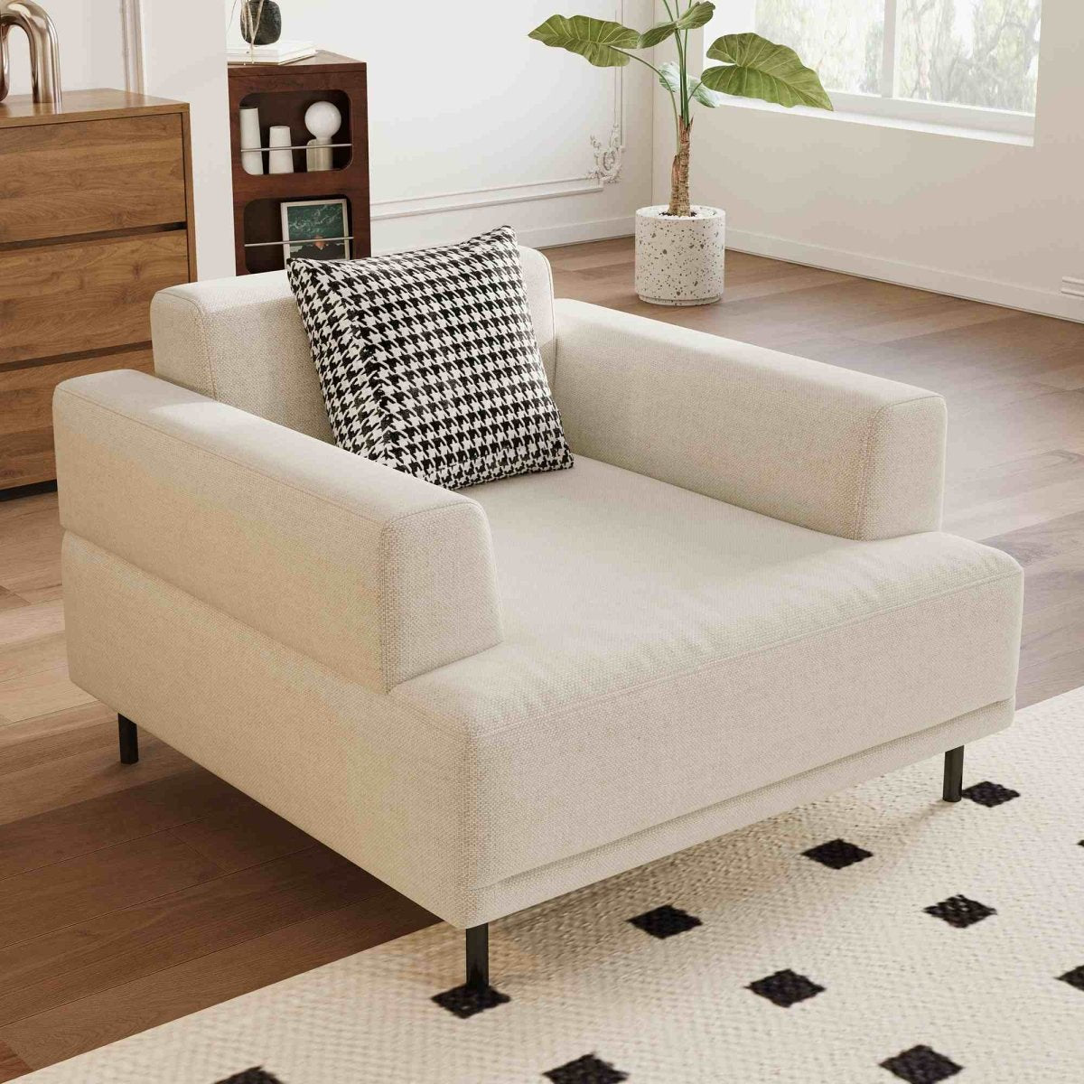 Sofa C19 - FK - M001 Modern Premium Durable Fabrics Solid Larch Frame 109.44" - FamiDear
