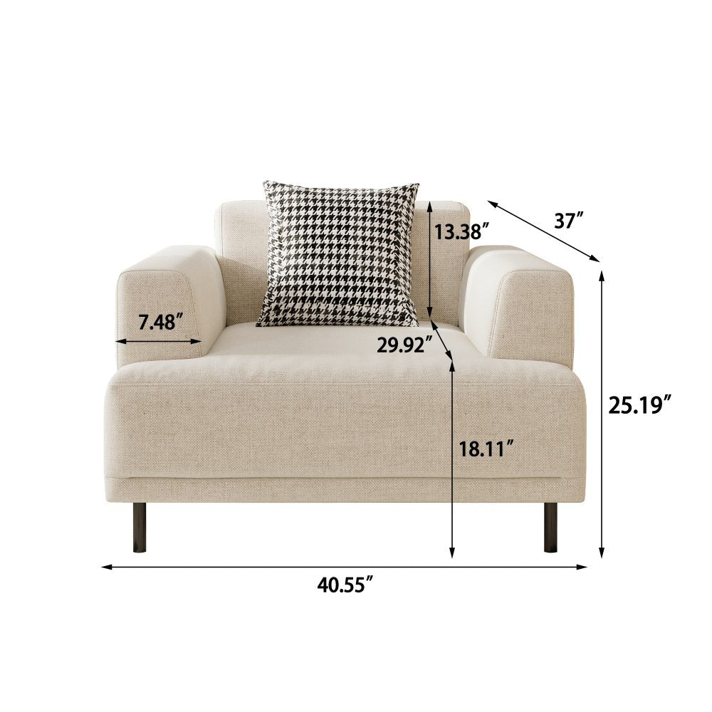 Sofa C19 - FK - M001 Modern Premium Durable Fabrics Solid Larch Frame 109.44" - FamiDear