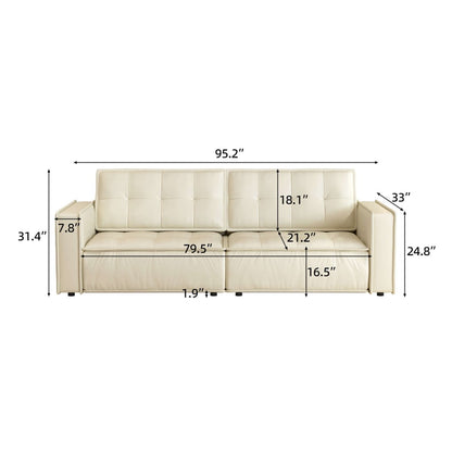 Sofa C21 - FK - M001 Modern Solid Larch Frame 95.2" - FamiDear