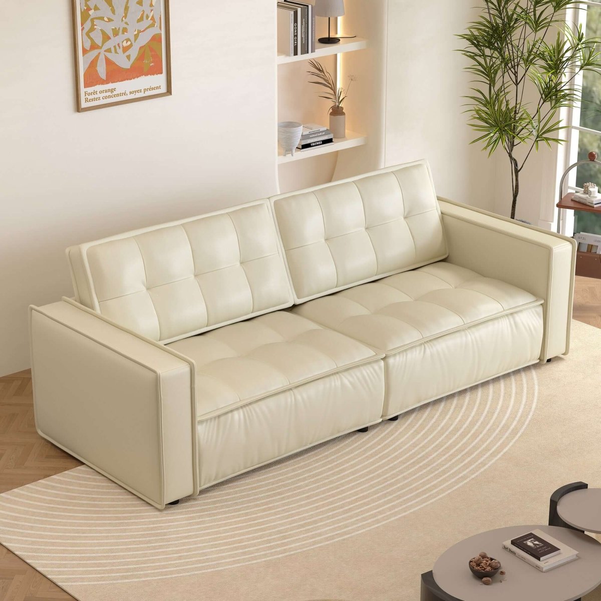 Sofa C21 - FK - M001 Modern Solid Larch Frame 95.2" - FamiDear