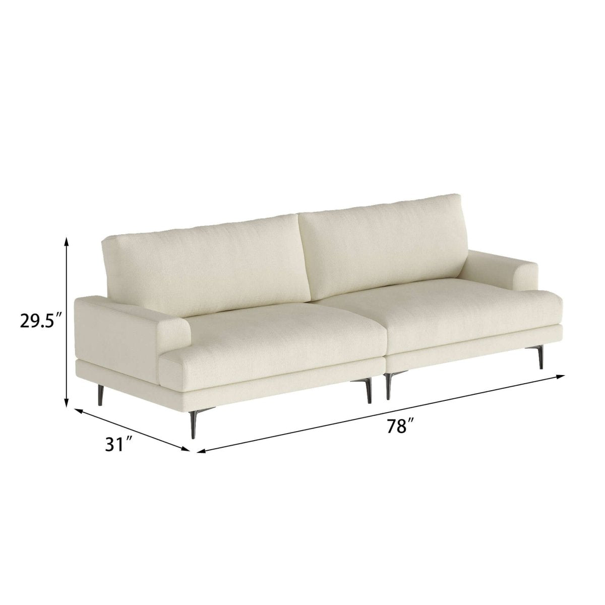 Sofa C22 - FK - M001 Modern Down+Latex Filled Cushion 78" - FamiDear