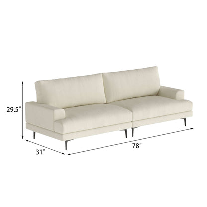 Sofa C22 - FK - M001 Modern Down+Latex Filled Cushion 78" - FamiDear