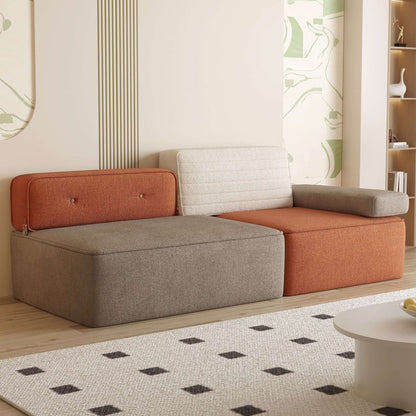 Sofa C23 - HK - M001 Modern Three - Tone Fabric Sofa 68" - FamiDear