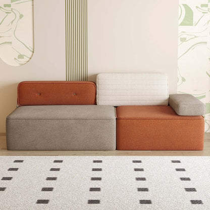 Sofa C23 - HK - M001 Modern Three - Tone Fabric Sofa 68" - FamiDear