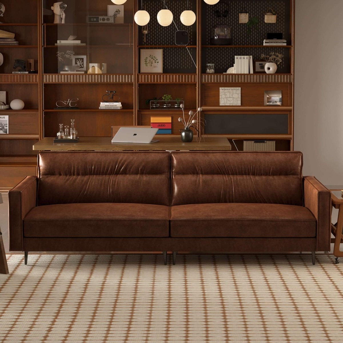 Sofa C24 - FK - M001 Mid - Century Modern Solid Larch Frame 86.61" - FamiDear