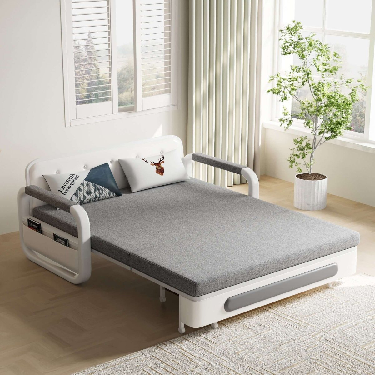 Sofa C25 - FK - N001 Modern Fold - Out Sofa Bed Durable Fabrics 57.4" - FamiDear