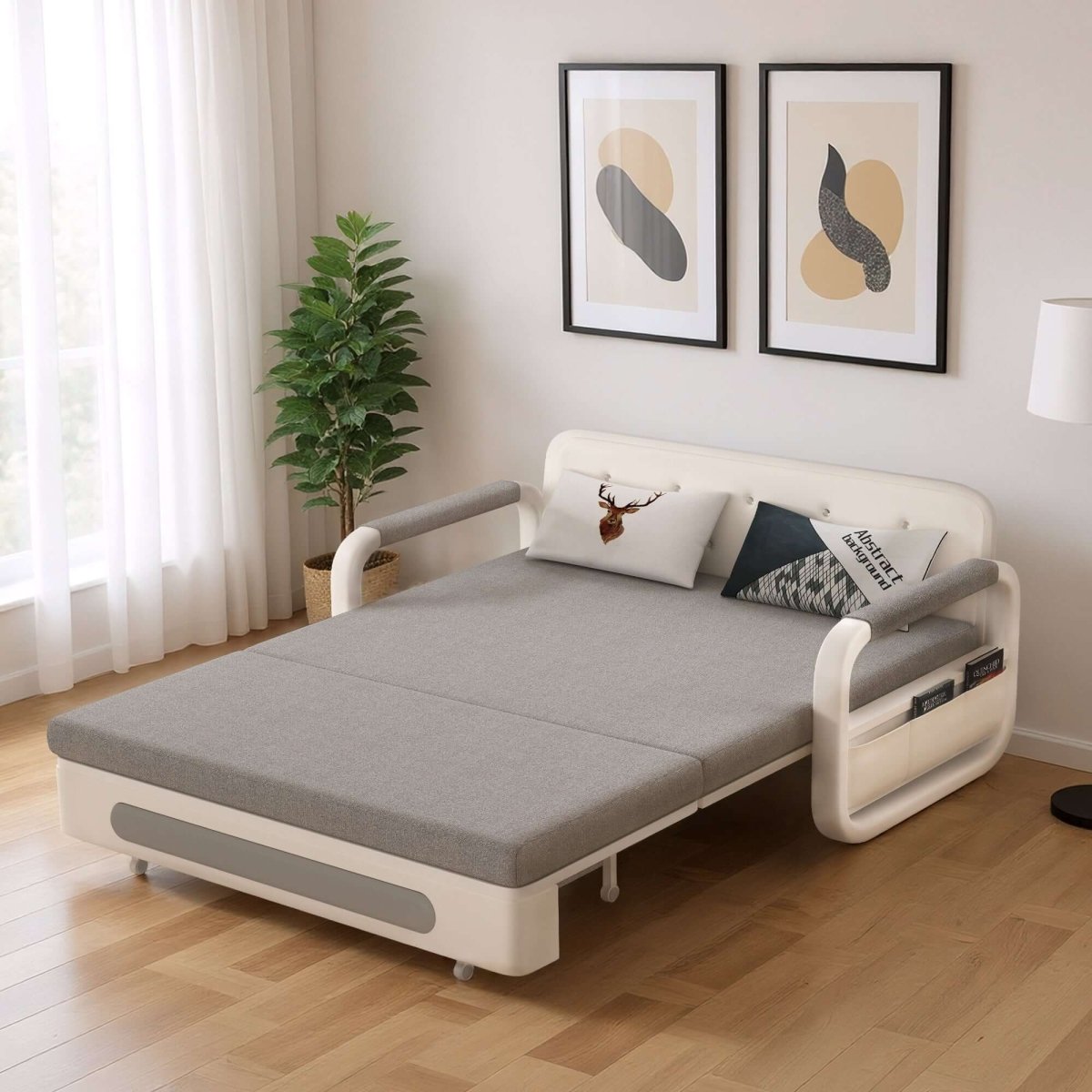 Sofa C25 - FK - N001 Modern Fold - Out Sofa Bed Durable Fabrics 57.4" - FamiDear