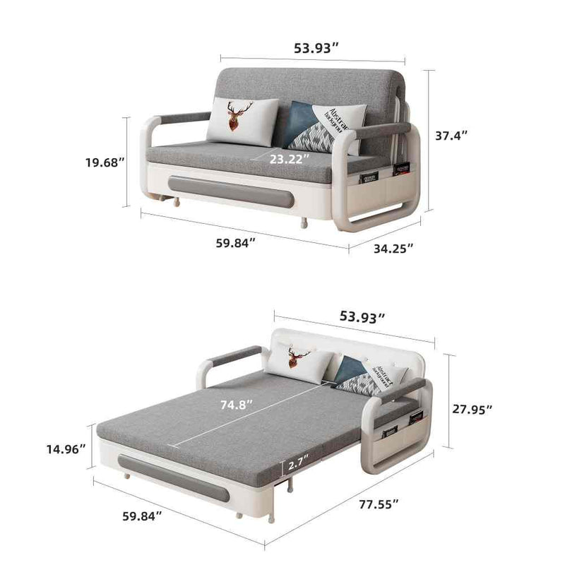 Sofa C25 - FK - N001 Modern Fold - Out Sofa Bed Durable Fabrics 57.4" - FamiDear