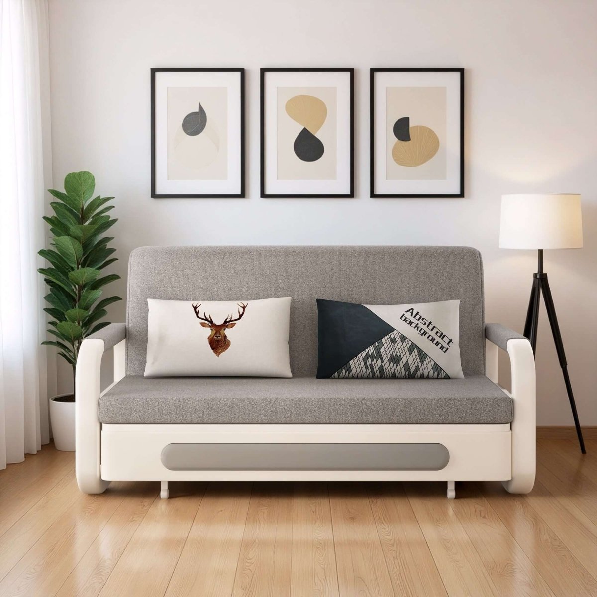 Sofa C25 - FK - N001 Modern Fold - Out Sofa Bed Durable Fabrics 57.4" - FamiDear