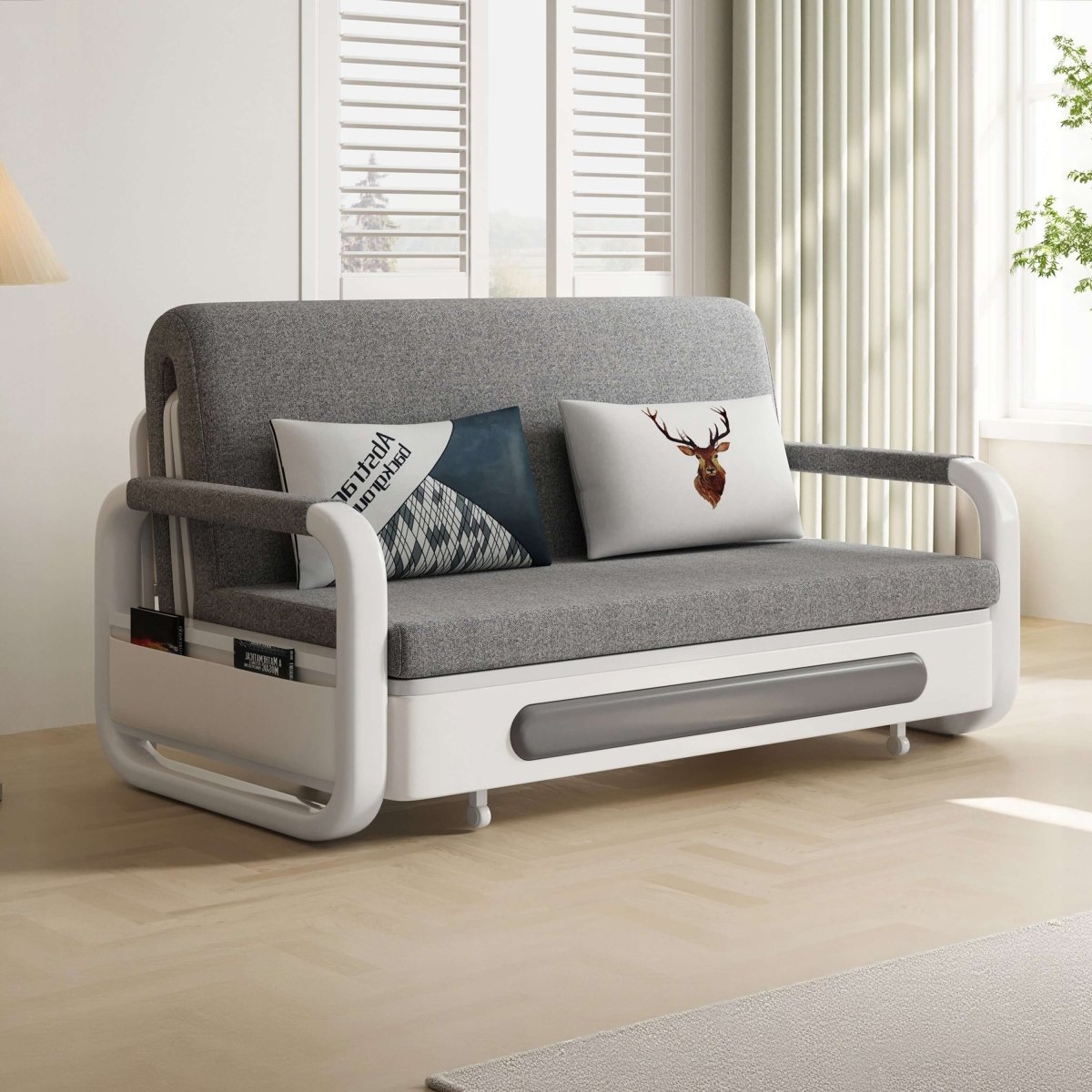 Sofa C25 - FK - N001 Modern Fold - Out Sofa Bed Durable Fabrics 57.4" - FamiDear