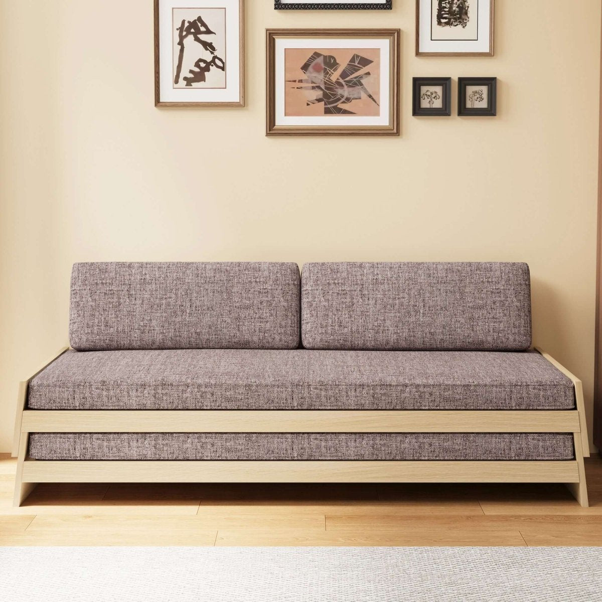 Sofa C27 - FK - M001 Modern Sofa Bed Split Seat Cover 75.98" - FamiDear