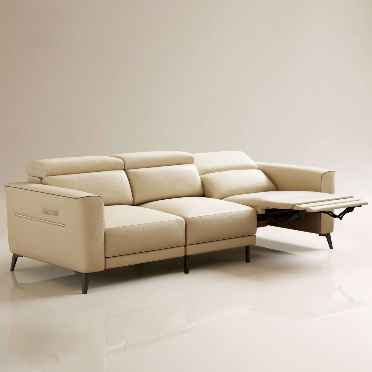 Sofa C28 - FK - N001 Power Recliner Solid Larch Frame 112.5" - FamiDear