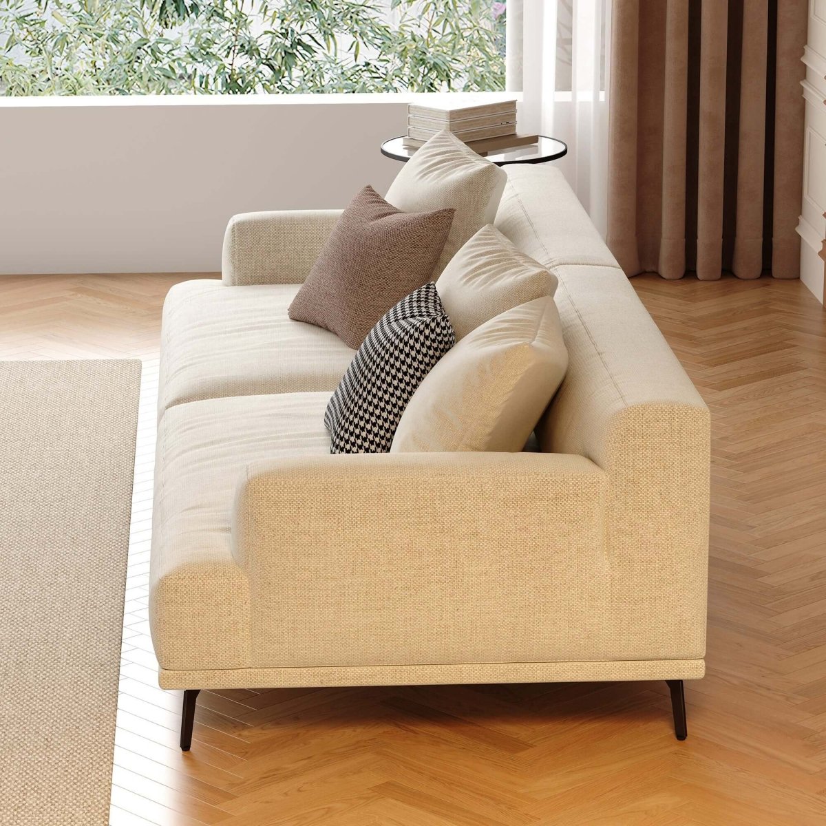 Sofa C30 - FK - M001 Modern Premium Durable Fabrics Solid Larch Frame 110.2" - FamiDear