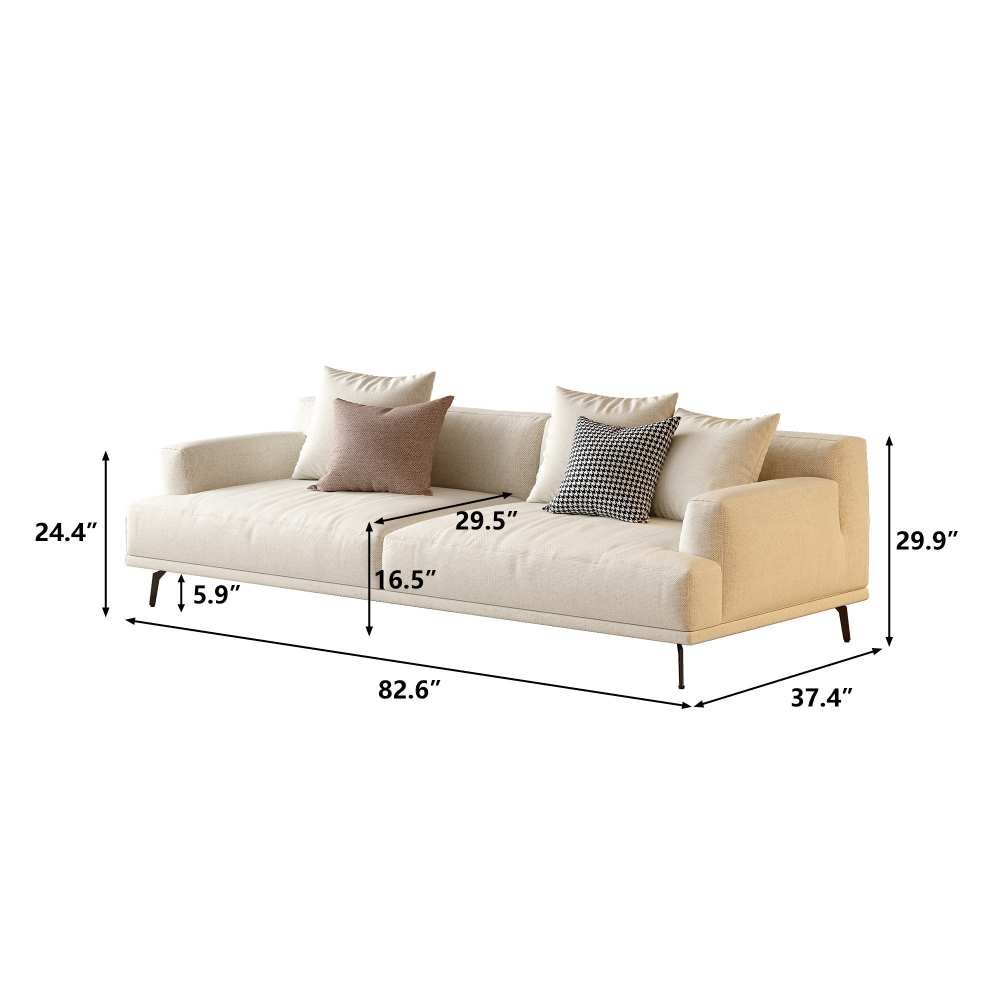 Sofa C30 - FK - M001 Modern Premium Durable Fabrics Solid Larch Frame 110.2" - FamiDear