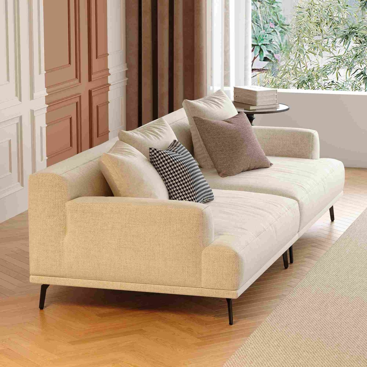 Sofa C30 - FK - M001 Modern Premium Durable Fabrics Solid Larch Frame 110.2" - FamiDear