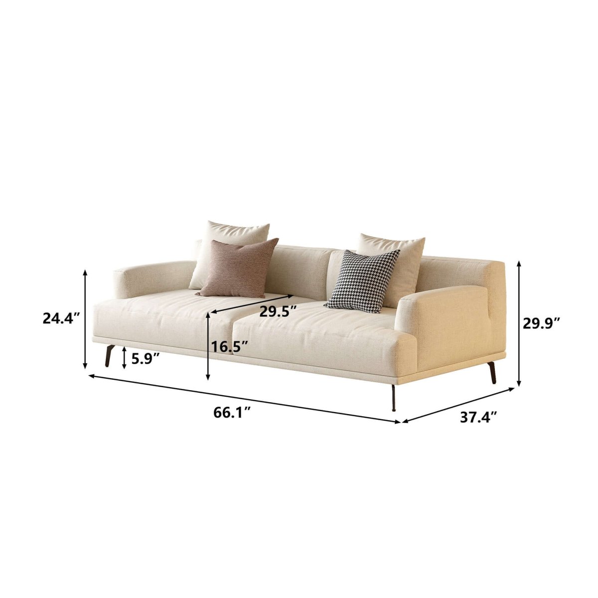 Sofa C30 - FK - M001 Modern Premium Durable Fabrics Solid Larch Frame 110.2" - FamiDear