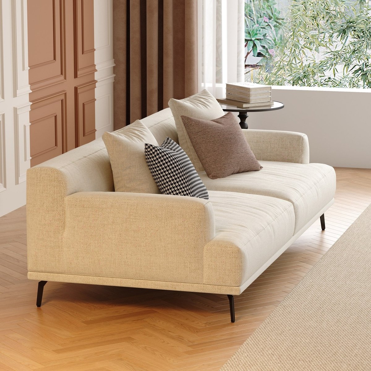 Sofa C30 - FK - M001 Modern Premium Durable Fabrics Solid Larch Frame 110.2" - FamiDear