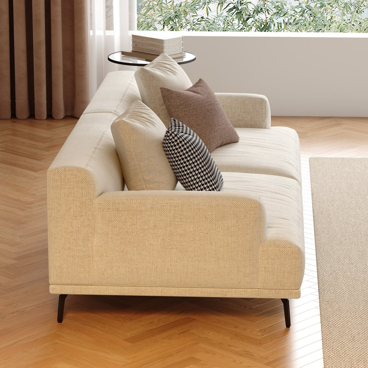 Sofa C30 - FK - M001 Modern Premium Durable Fabrics Solid Larch Frame 110.2" - FamiDear