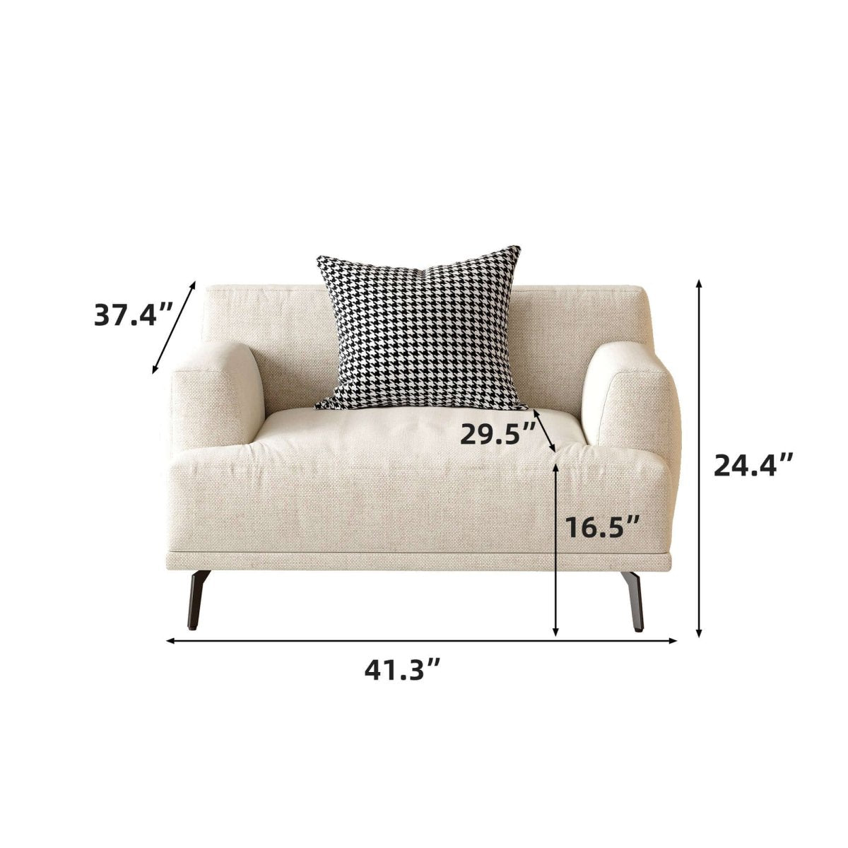Sofa C30 - FK - M001 Modern Premium Durable Fabrics Solid Larch Frame 110.2" - FamiDear