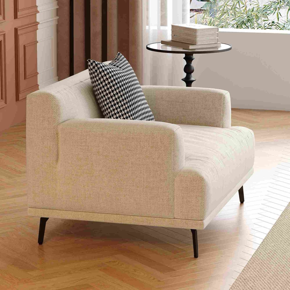 Sofa C30 - FK - M001 Modern Premium Durable Fabrics Solid Larch Frame 110.2" - FamiDear