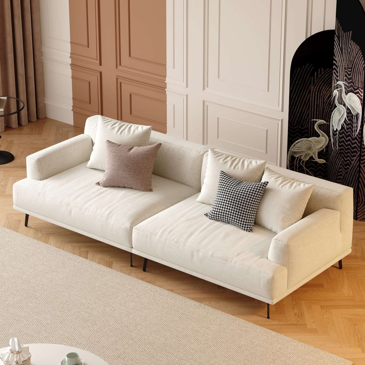 Sofa C30 - FK - M001 Modern Premium Durable Fabrics Solid Larch Frame 110.2" - FamiDear