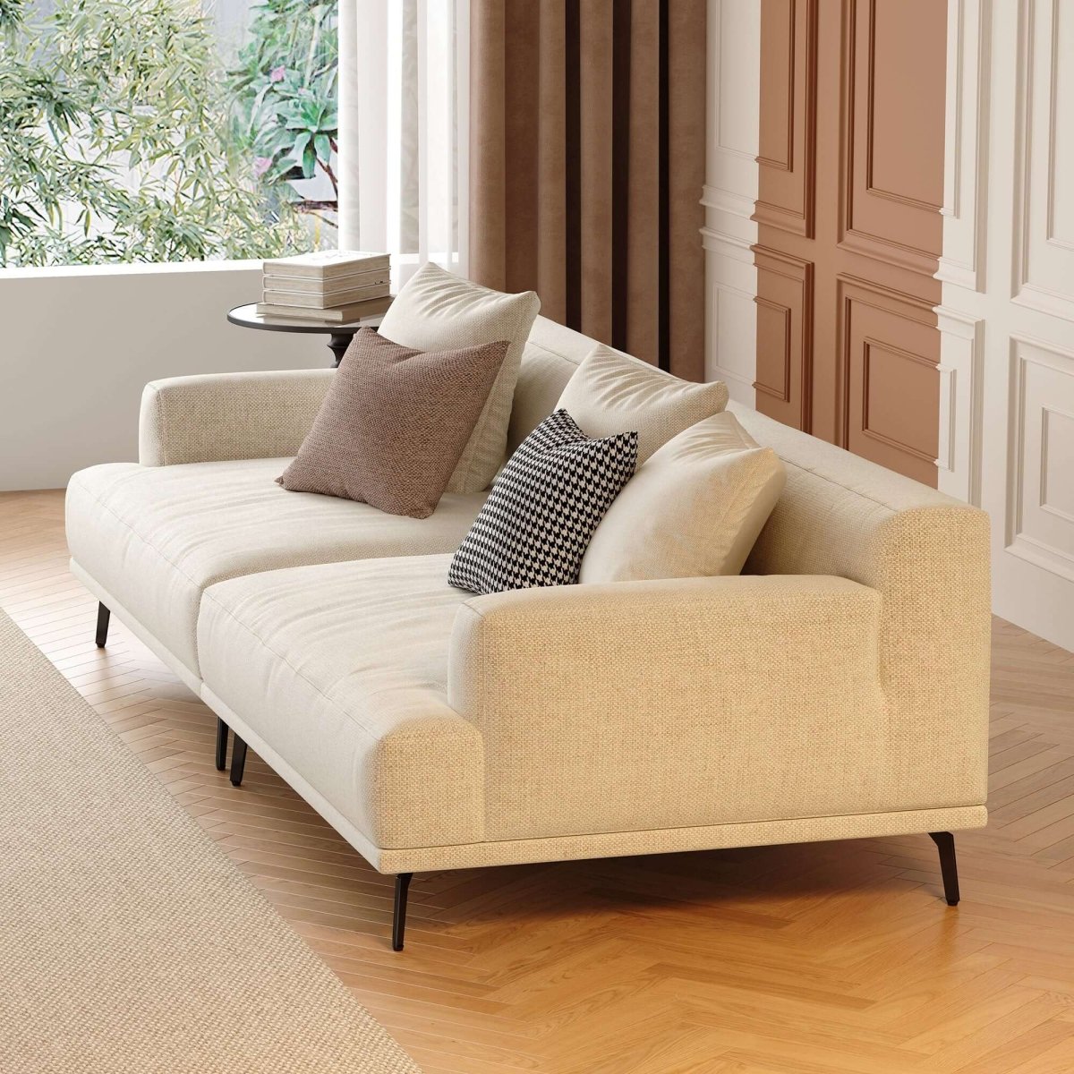Sofa C30 - FK - M001 Modern Premium Durable Fabrics Solid Larch Frame 110.2" - FamiDear