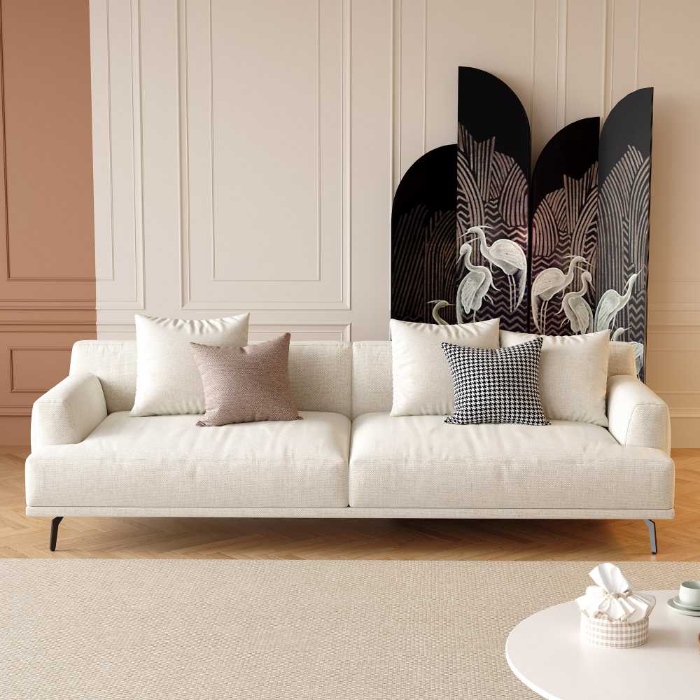 Sofa C30 - FK - M001 Modern Premium Durable Fabrics Solid Larch Frame 110.2" - FamiDear