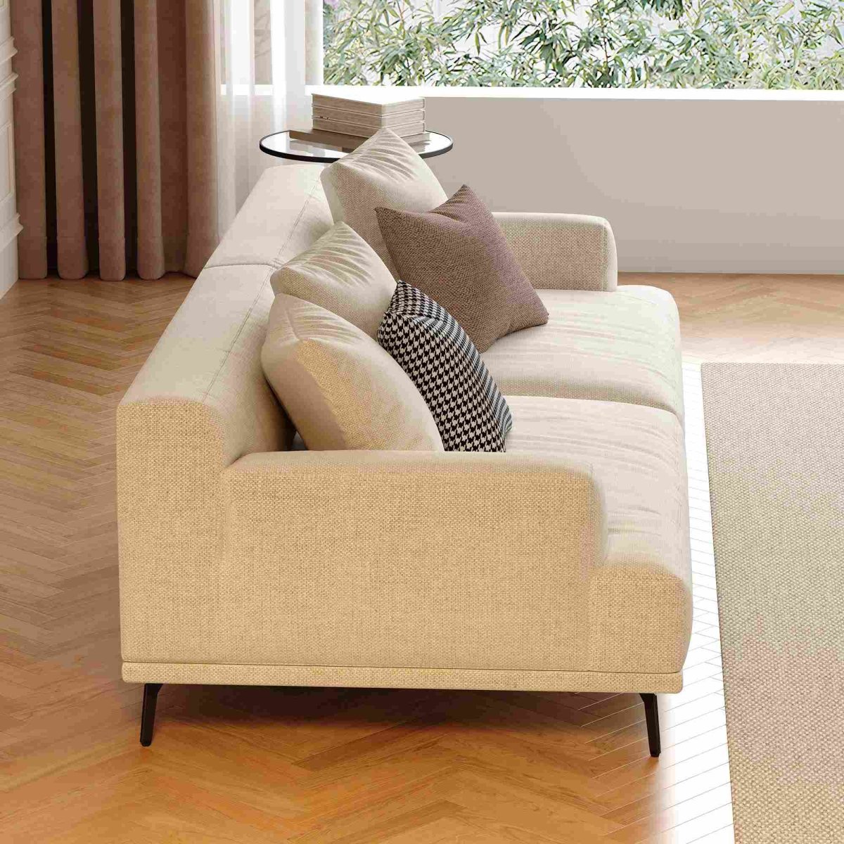 Sofa C30 - FK - M001 Modern Premium Durable Fabrics Solid Larch Frame 110.2" - FamiDear