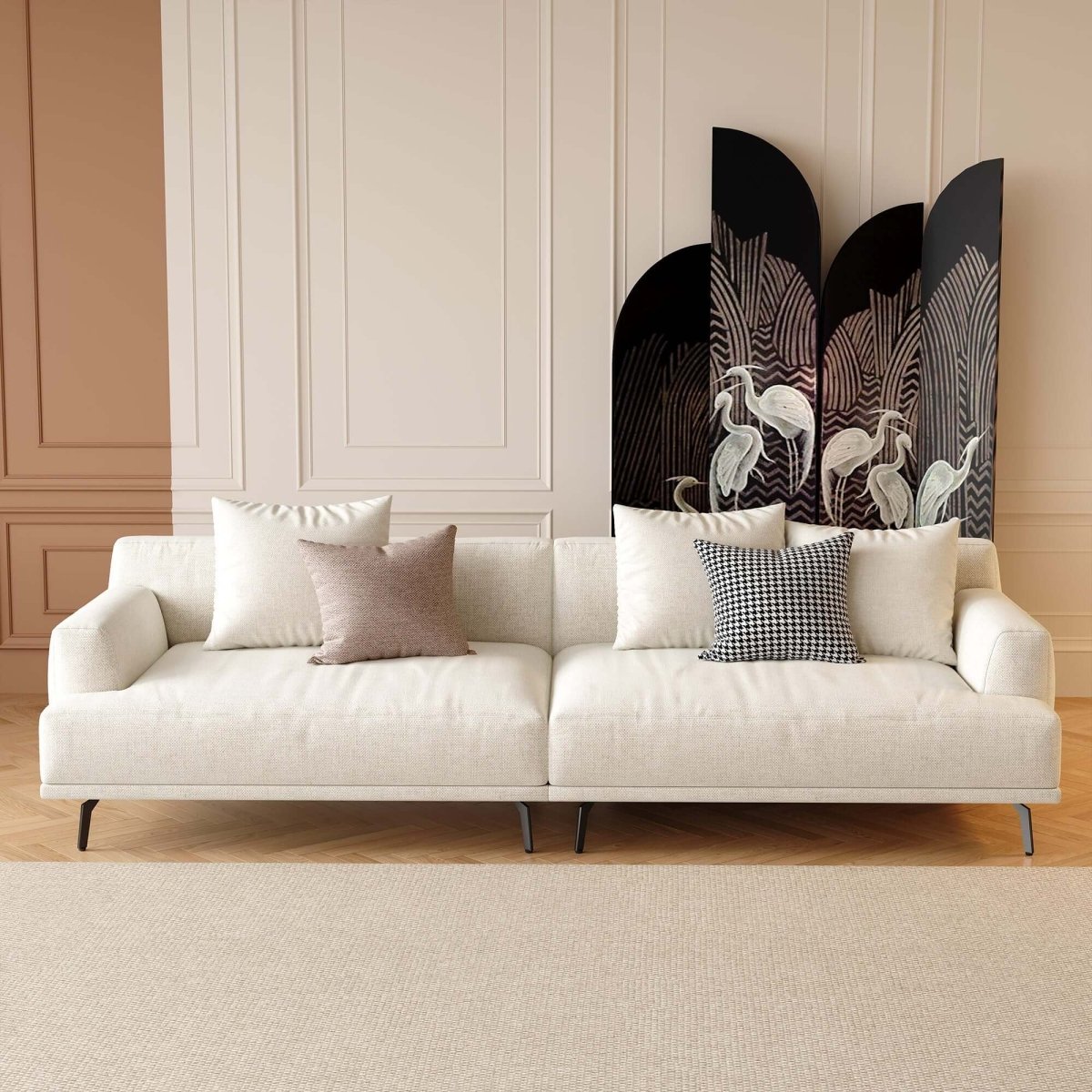 Sofa C30 - FK - M001 Modern Premium Durable Fabrics Solid Larch Frame 110.2" - FamiDear