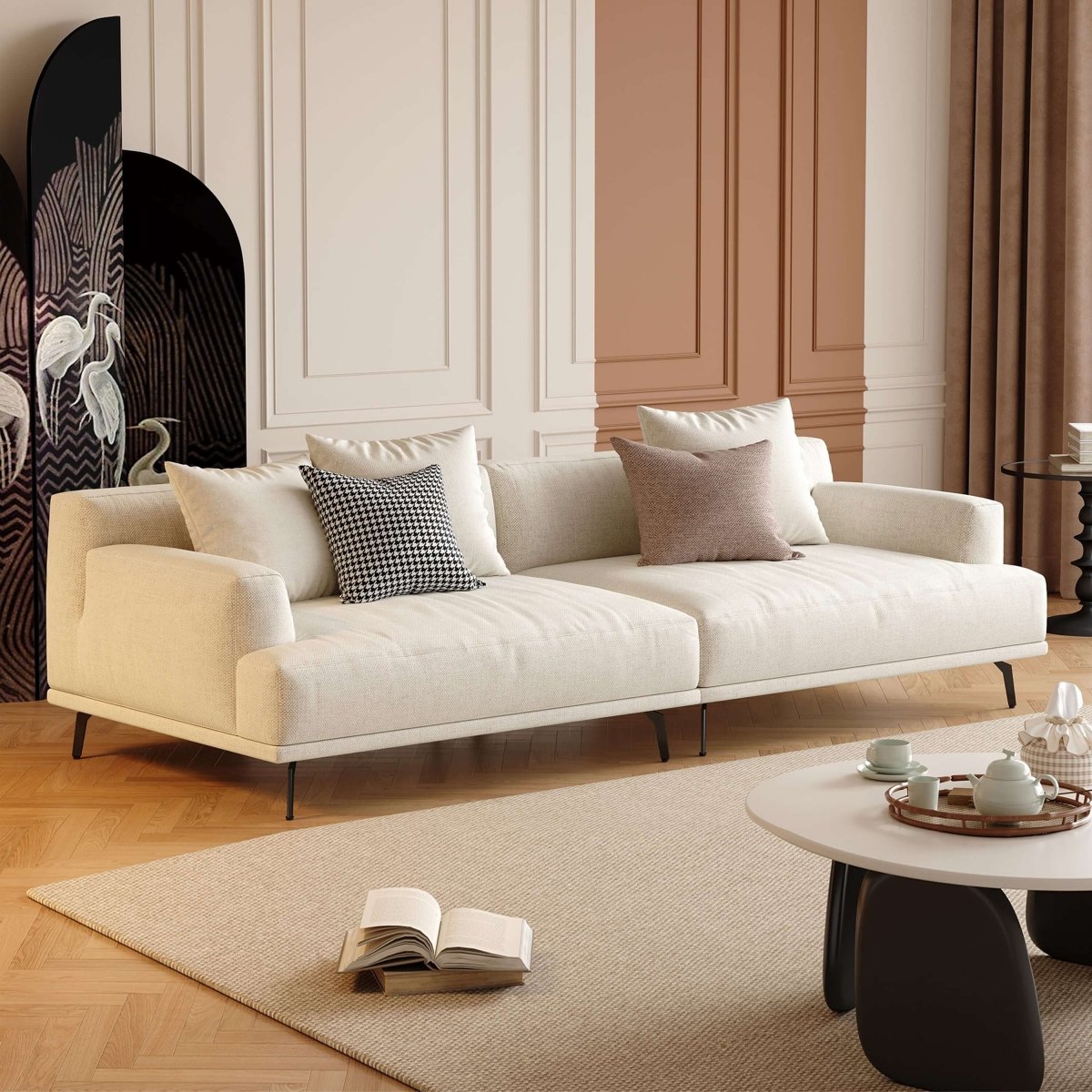 Sofa C30 - FK - M001 Modern Premium Durable Fabrics Solid Larch Frame 110.2" - FamiDear