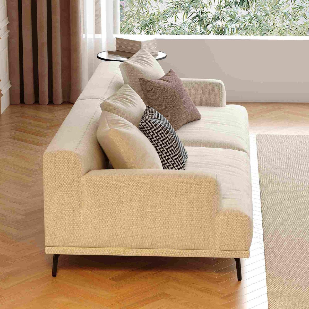 Sofa C30 - FK - M001 Modern Premium Durable Fabrics Solid Larch Frame 110.2" - FamiDear