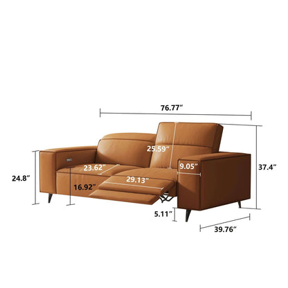 Sofa C31 - FK - N001 Modern Power Recliner Solid Larch Frame 76.77" - FamiDear