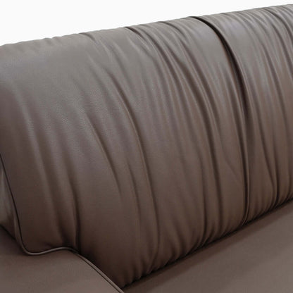 Sofa C32 - FK - M001 Mid - Century Modern Pull - Up Leather Solid Larch Frame 75.39" - FamiDear