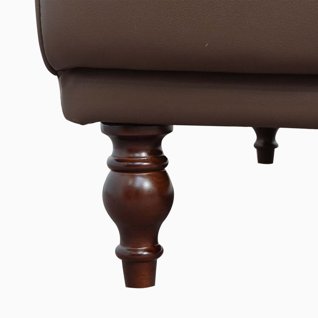 Sofa C32 - FK - M001 Mid - Century Modern Pull - Up Leather Solid Larch Frame 75.39" - FamiDear