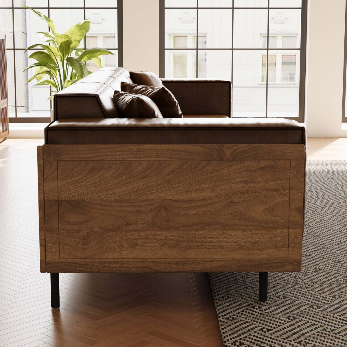 Sofa C33 - HK - M001 Mid - Century Modern Solid Wood Frame 111.81" - FamiDear