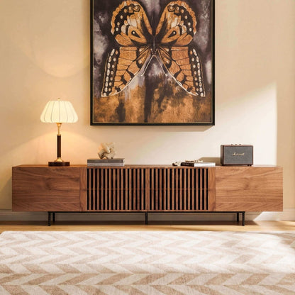 TV Stand T07 - FK - M001 Mid - Century Modern Cable Management 94.48" - FamiDear