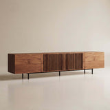 Mid Century Modern TV Stand 94.48" & 70.87" with Cable Management & 4 Storage Cabinets