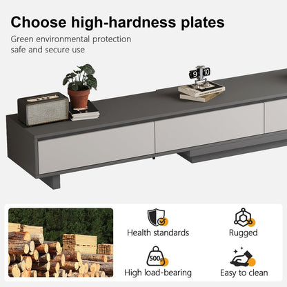 TV Stand T08 - FK - M001 Mid - Century Modern Cable Management Scalable Design 78.8" - 130" - FamiDear