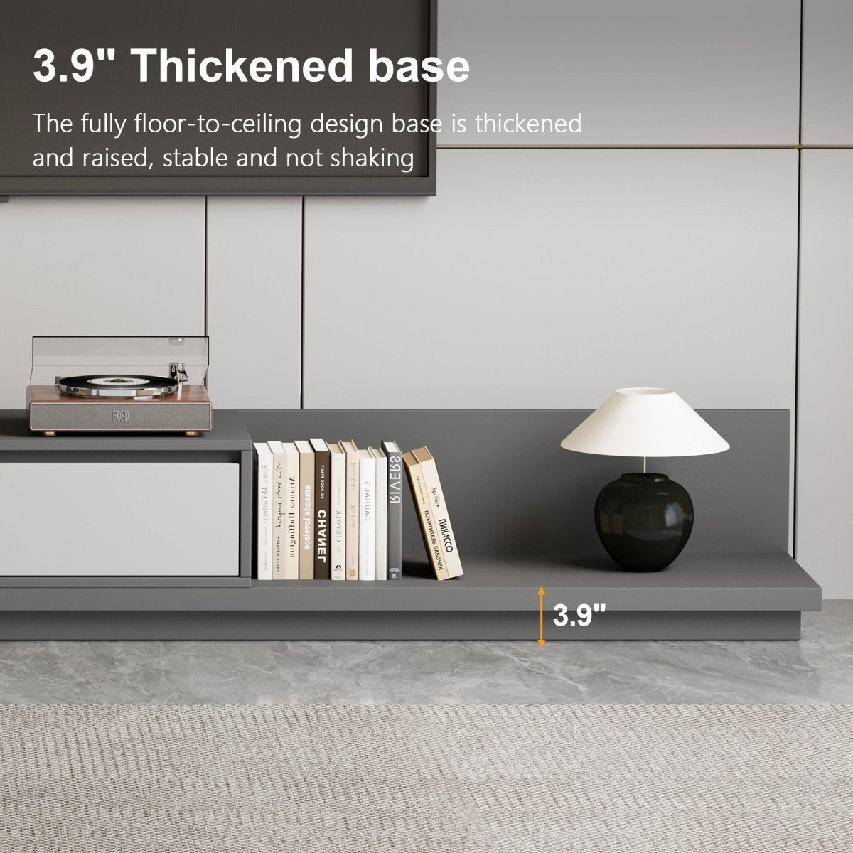 TV Stand T08 - FK - M001 Mid - Century Modern Cable Management Scalable Design 78.8" - 130" - FamiDear
