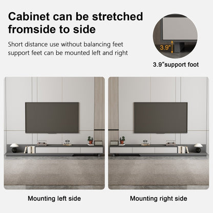 TV Stand T08 - FK - M001 Mid - Century Modern Cable Management Scalable Design 78.8" - 130" - FamiDear