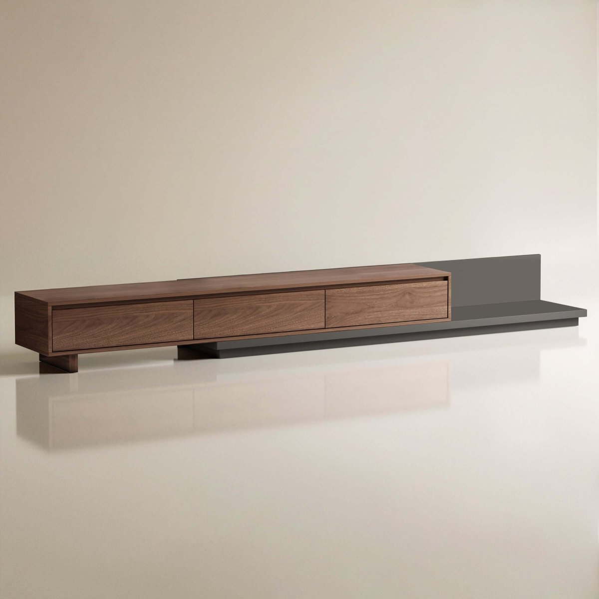 TV Stand T08 - FK - M001 Mid - Century Modern Cable Management Scalable Design 78.8" - 130" - FamiDear