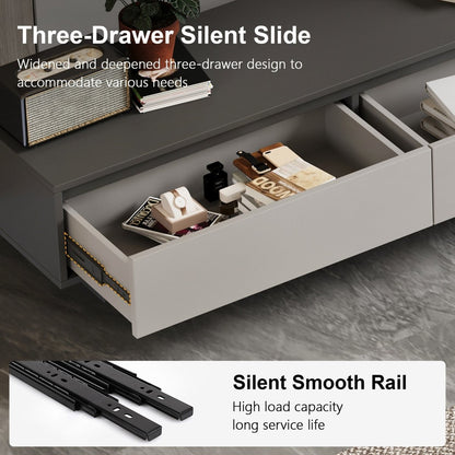 TV Stand T08 - FK - M001 Mid - Century Modern Cable Management Scalable Design 78.8" - 130" - FamiDear